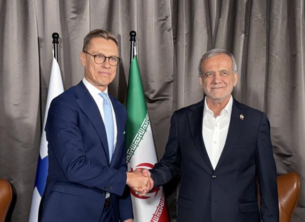 روسای جمهور ایران و فنلاند با یکدیگر دیدار کردند