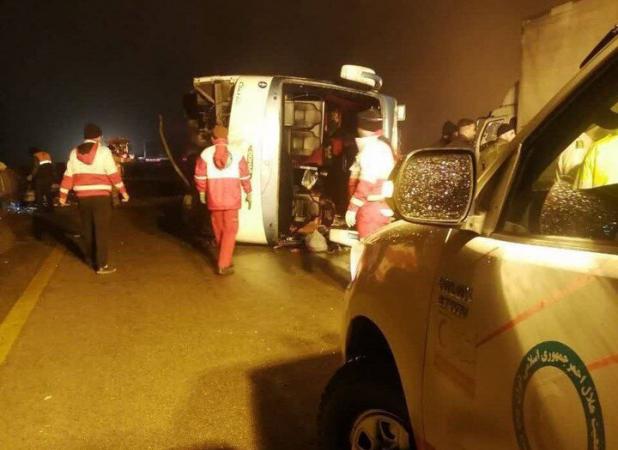 جزییات واژگونی اتوبوس در محور زاهدان از زبان پلیس راه