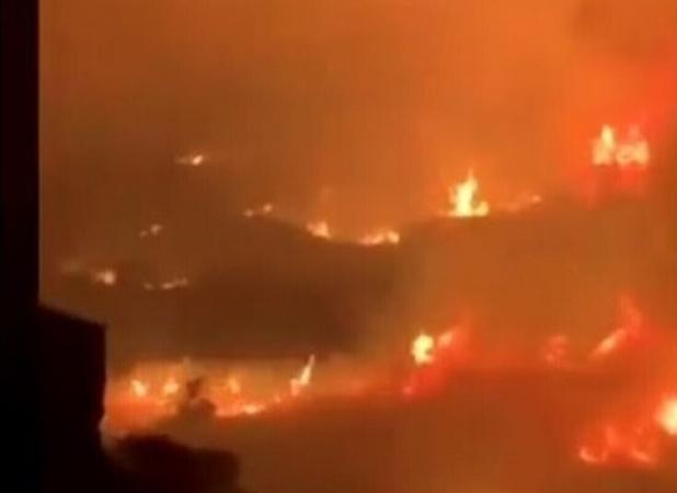اولین تصاویر از آتش‌سوزی گسترده در عربستان