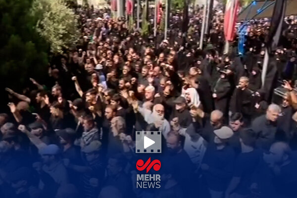 مراسم تدفین پیکر سرداران شهید حاجی‌زاده و باقری