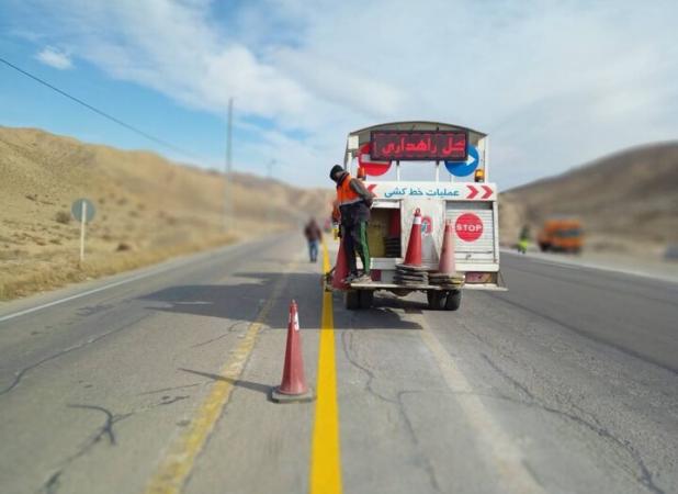 ۹۵۰ کیلومتر جاده‌های استان سمنان خط کشی شد