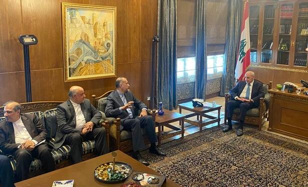 دیدار امیرعبداللهیان با رئیس پارلمان لبنان