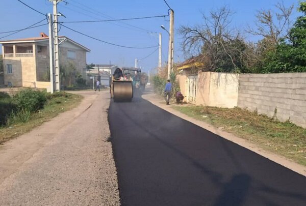 پایان آسفالت ۸.۵ کیلومتر راه روستایی در شهرستان خمیر