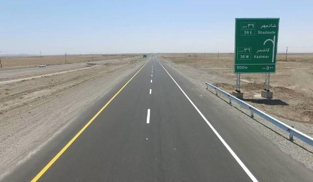 تکمیل ۵ کیلومتر دیگر از باند دوم محور شادمهر–کاشمر تا پایان سال