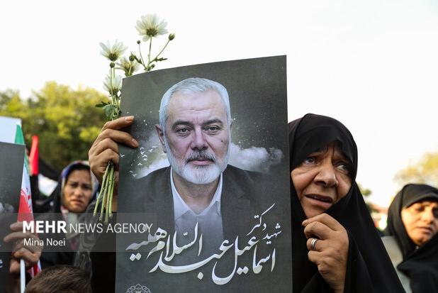 تجمع اعتراضی در محکومیت ترور شهید اسماعیل هنیه در اهر