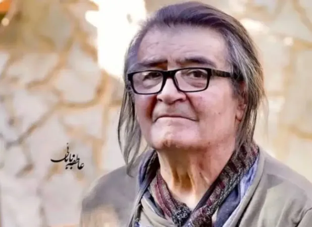 رضا رویگری در حال گریم شدن در پشت‌صحنه مختارنامه