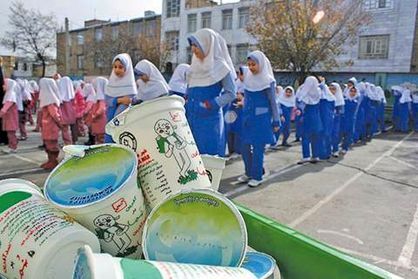چگونگی توزیع شیر در مدارس