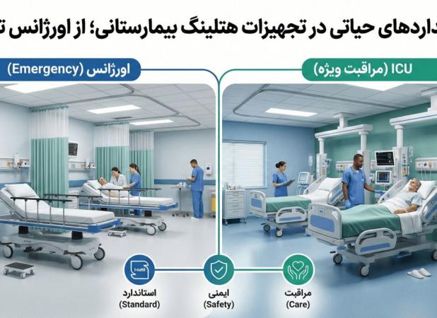 استانداردهای حیاتی در تجهیزات هتلینگ بیمارستانی؛ از اورژانس تا ICU