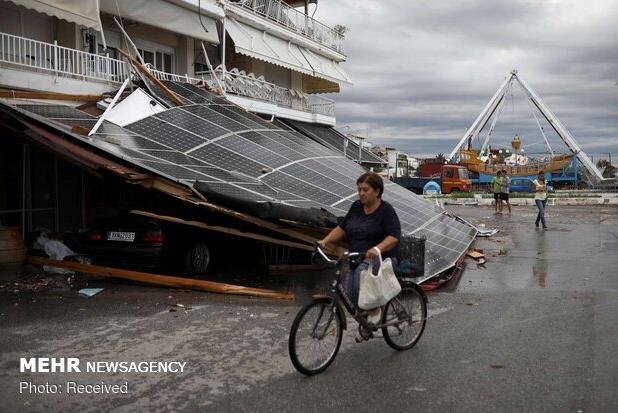 توفان «بایرون» در یونان خسارات زیادی به بار آورد