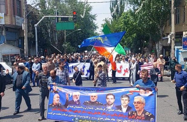 طنین صدای انتقام جویی از رژیم صهیونیستی در مشگین‌شهر