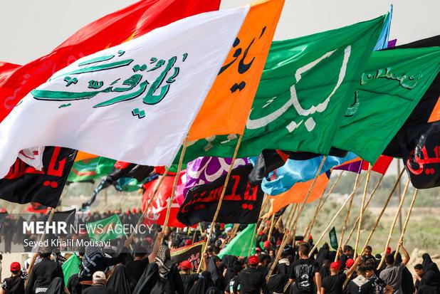 کاروان پیاده انصارالحسین (ع) در اهواز مورد استقبال قرار گرفت