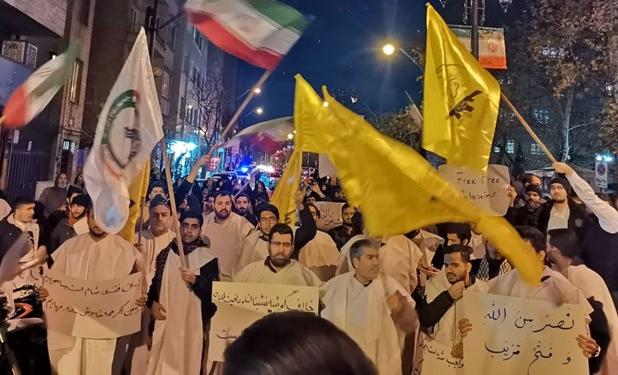 دانشجویان در اعتراض به اقدام صهیونیست‌ها در به شهادت رساندن سردار موسوی تجمع کردند