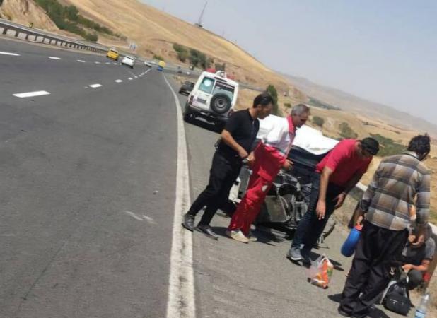 ۴ مصدوم بر اثر برخورد سواری با گاردریل در آزادراه پیامبر اعظم(ص)