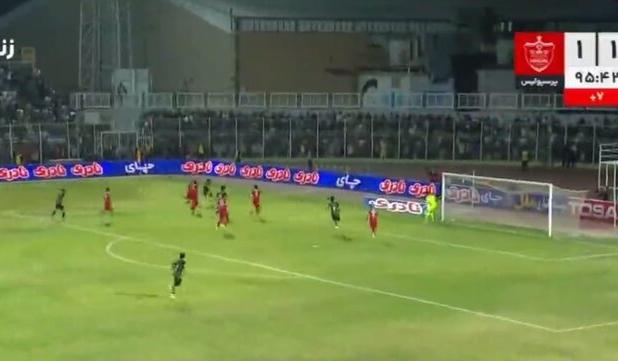 گل دوم خیبر به پرسپولیس