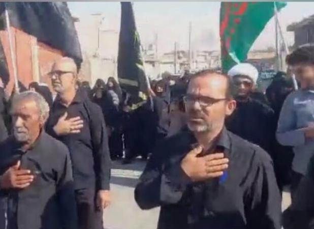 پیاده روی عزاداران فاطمی در کنگان