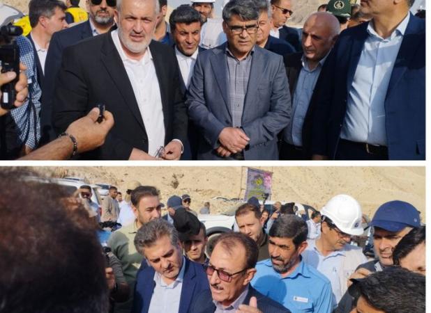 بازدید وزیر نیرو از سد میمه در بخش مرکزی دهلران