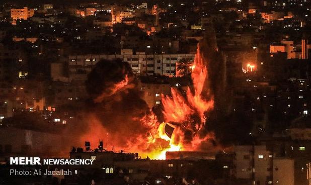 بمباران بی‌امان مناطق مسکونی نوار غزه