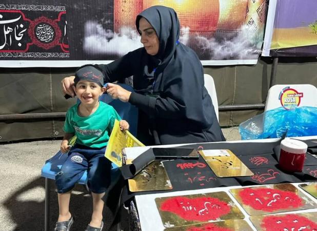 برپایی موکب و پایگاه فرهنگی کودکان در مرز بین المللی مهران