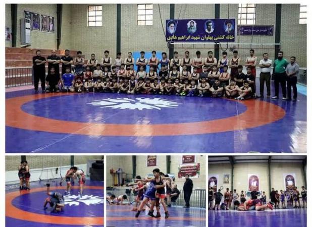 تمرین مشترک کشتی‌گیران خورموج و برازجان برگزار شد