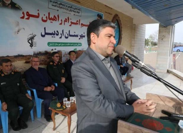 اعزام کاروان راهیان نور خواهران اردبیل به مناطق عملیاتی شمال‌غرب