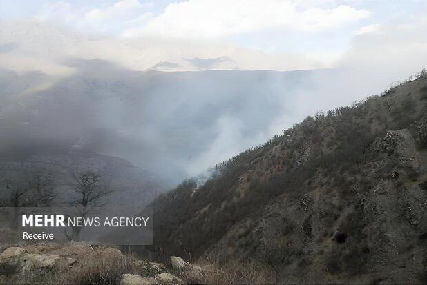 مشکلات اطفای حریق در کوهستان و جنگل الیت