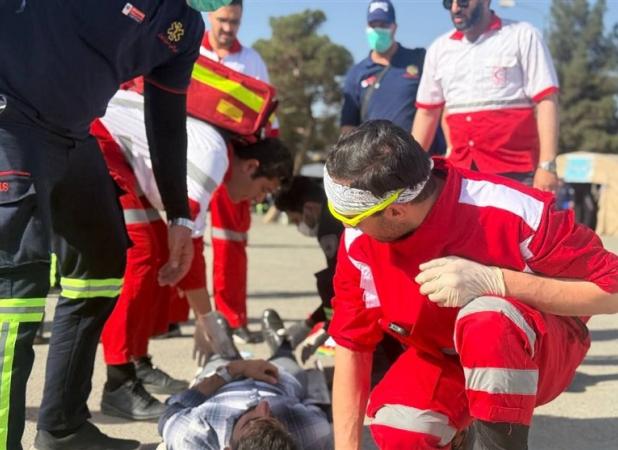 مانور آمادگی هلال‌احمر تهران درآستانه سالگرد ارتحال امام(ره)