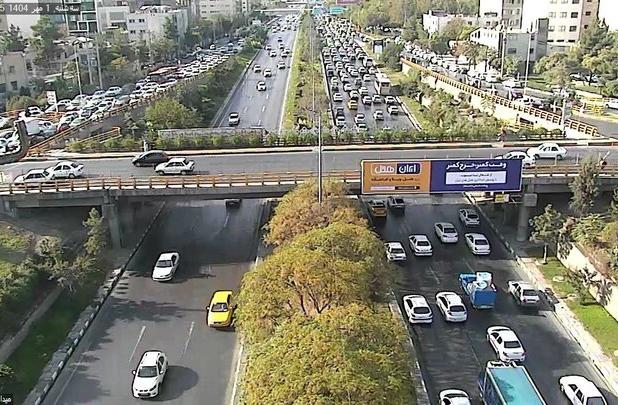 ترافیک روان و عادی در معابر و بزرگراه های پایتخت