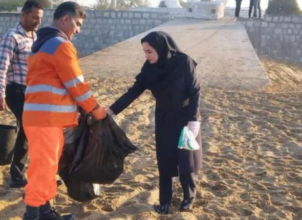 ساحل گناوه پاکسازی شد