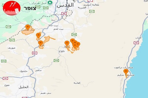 جولان پهپاد یمنی در آسمان اراضی اشغالی و صدای ممتد آژیر خطر