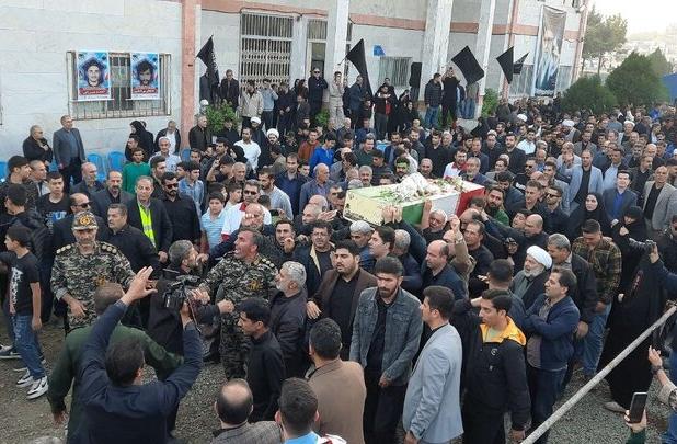 مراسم تشییع پیکر ۲ شهید گمنام در تالش برگزار شد