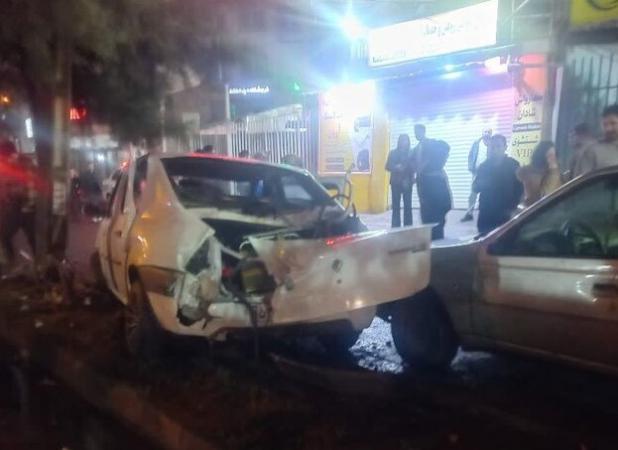 تصادف زنجیره‌ای در رشت با ۱ فوتی و ۲ مصدوم