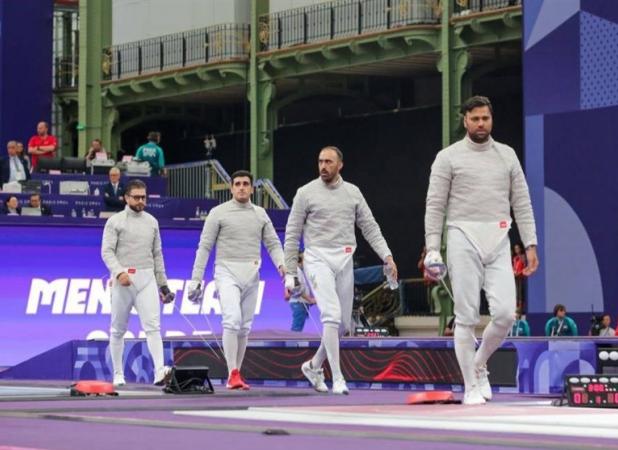 المپیک ۲۰۲۴| تیم سابر ایران یک گام برای فینالیست شدن کم آورد