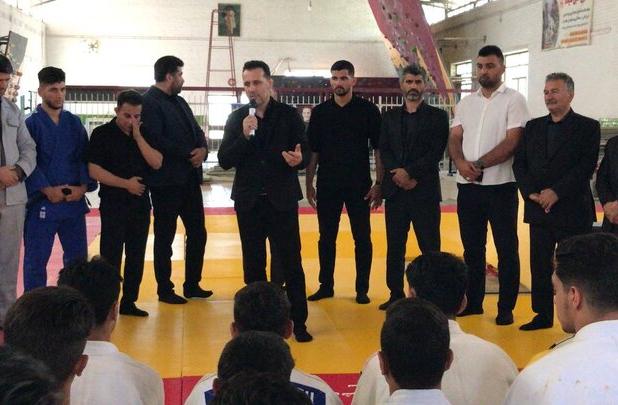 رئیس فدراسیون جودو در میان جودوکاران قوچان