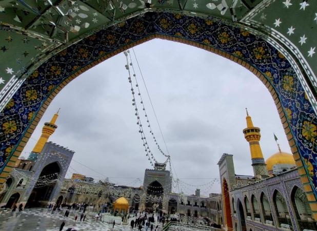 بارش شدید باران؛حرم مطهر امام رضا(ع)