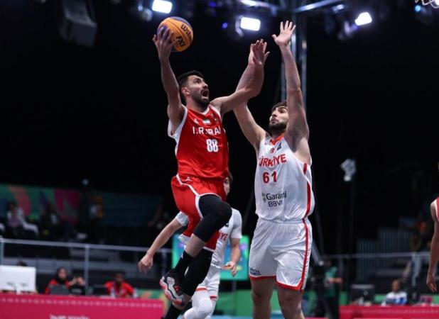 پیروزی تیم ملی بسکتبال سه به سه مردان مقابل ترکیه