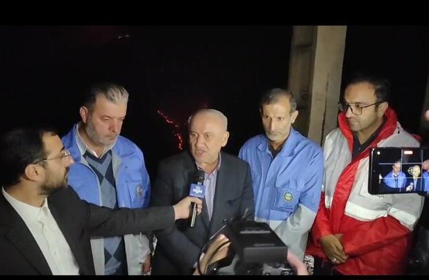 استاندار مازندران: آتش‌سوزی جنگل‌های الیت در حال مهار است