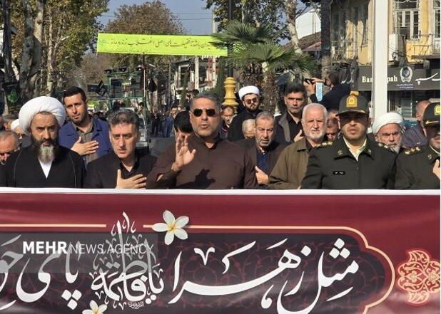 دسته عزاداری سالروز شهادت حضرت فاطمه(س) در رودسر