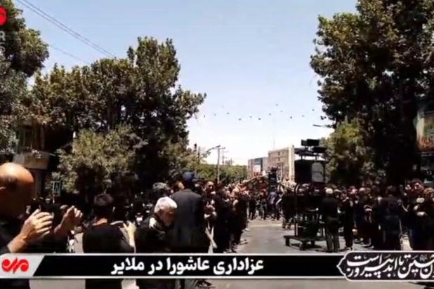 عزاداری پرشور مردم ملایر در روز عاشورای حسینی