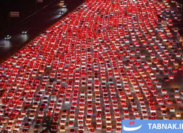 ترافیکِ بسیار وحشتناک در چین پس از پایان تعطیلات