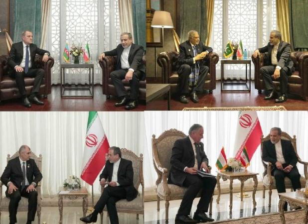 عراقچی با ۴ وزیر خارجه در حاشیه اجلاس اکو گفتگو کرد