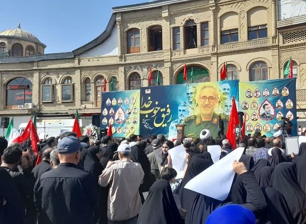 صلابت و اشک در سرزمین ماد؛ اجتماع بزرگ بدرقه سپهبد شهید «علی شادمانی»