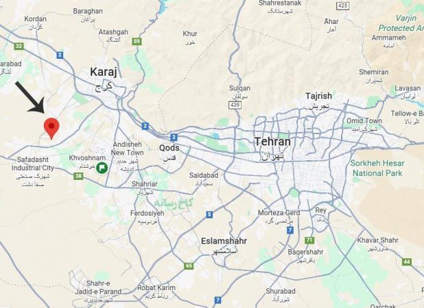 محل دقیق وقوع زمین لرزه کرج و فاصله آن از تهران