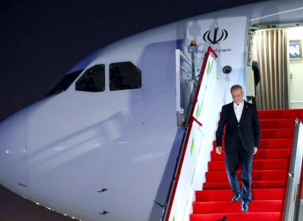 پزشکیان وارد آستانه پایتخت قزاقستان شد