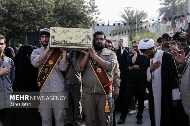 آغاز آیین تشییع و تدفین شهید گمنام دفاع مقدس در سیریک