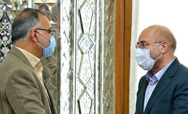 دیدار شهردار جدید تهران با رئیس مجلس
