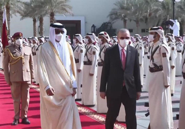 استقبال رسمی امیر قطر از رئیس جمهور ترکیه!