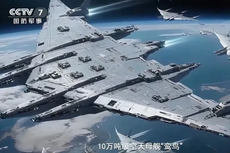 ایده‌ای از دنیای جنگ ستارگان: چین یک ناو فضایی می‌سازد!