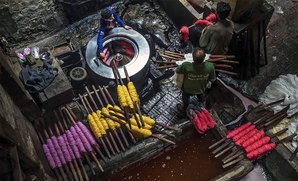 گزارشی از کارگاه رنگرزی سنتی در قاهره + عکس