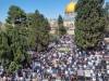 نماز جمعه ۱۰۰ هزار نفری فلسطینی ها در مسجد الاقصی