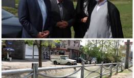 به کارگیری نرده های جمع آوری شده خیابان امام در نقاط پر مخاطره رشت 